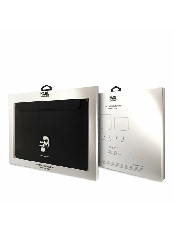 Karl Lagerfeld Karl Lagerfeld Saffiano Karl és Choupette Notebook Tok 15/16 Fekete