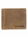 Meatfly Meatfly bőr pénztárca Eliot Premium Oak | Barna | Méret