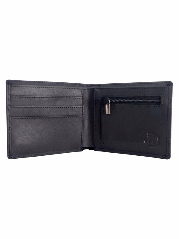 Meatfly Meatfly bőr pénztárca Zac Premium Black | Fekete | Méret