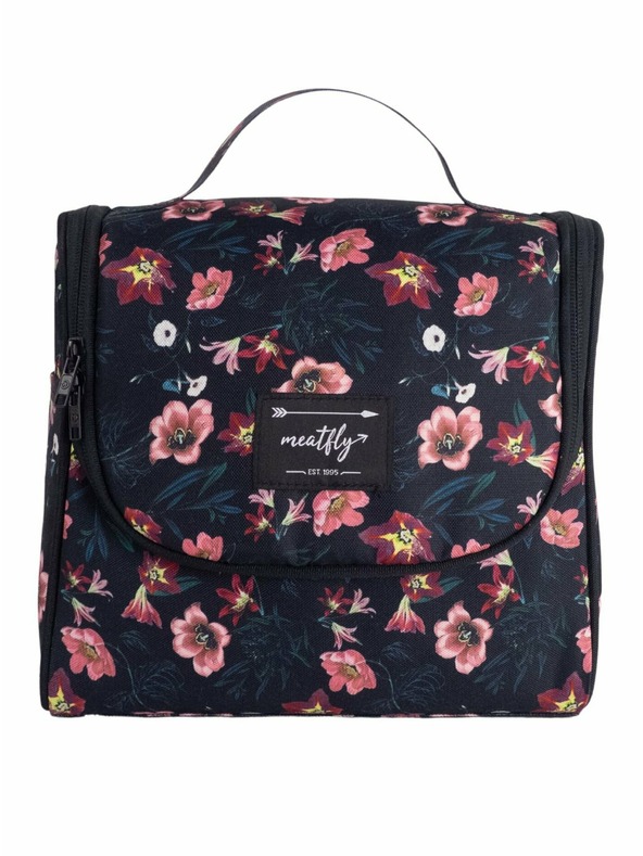 Meatfly Meatfly kozmetikai táska Cara Hibiscus | Fekete | Méret
