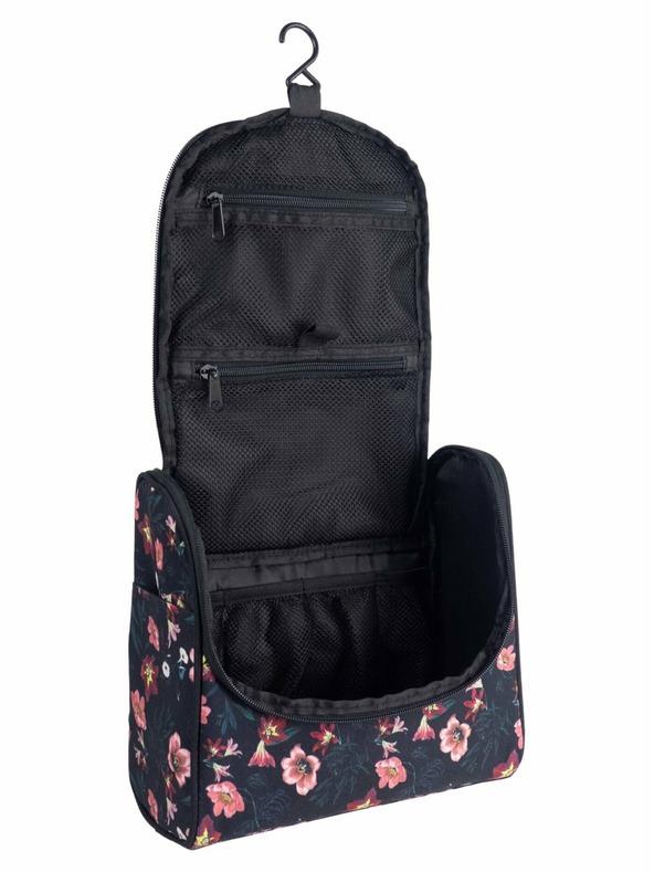 Meatfly Meatfly kozmetikai táska Cara Hibiscus | Fekete | Méret