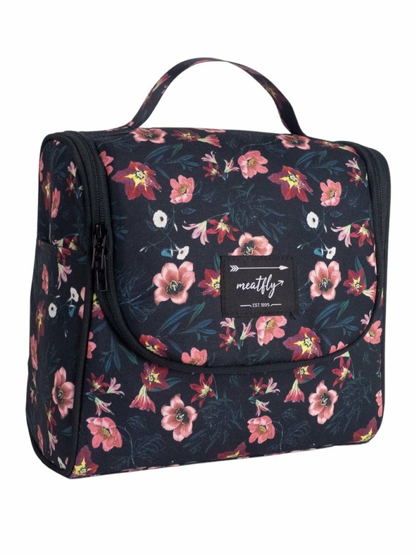 Meatfly Meatfly kozmetikai táska Cara Hibiscus | Fekete | Méret