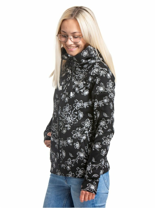 Meatfly Meatfly női technikai pulóver Alisha Virágzás Fekete | Fekete | Méret