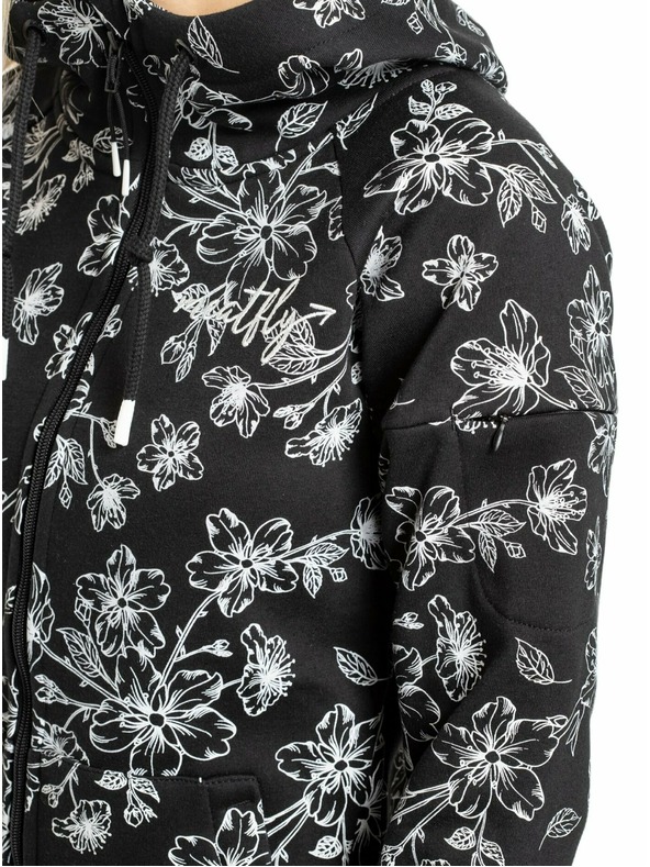 Meatfly Meatfly női technikai pulóver Alisha Virágzás Fekete | Fekete | Méret