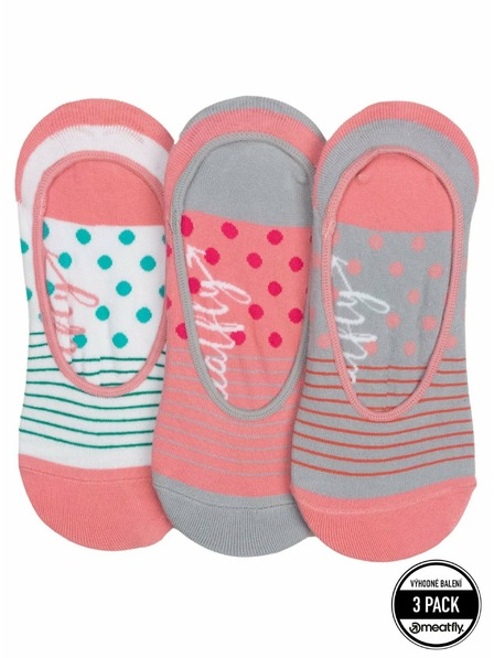 Meatfly Meatfly zokni Low Socks Triple Pack Szürke Csíkos | Szürke | Méret