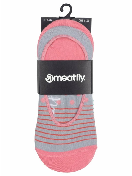 Meatfly Meatfly zokni Low Socks Triple Pack Szürke Csíkos | Szürke | Méret