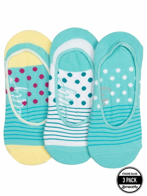 Meatfly Meatfly alacsony zokni Tripla Csomag Kék Csíkos | Kék | Méret