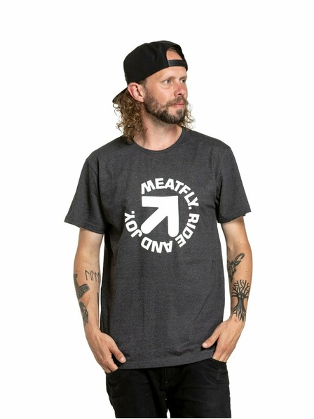 Meatfly Meatfly férfi póló Arrow Charcoal Heather | Szürke | Méret