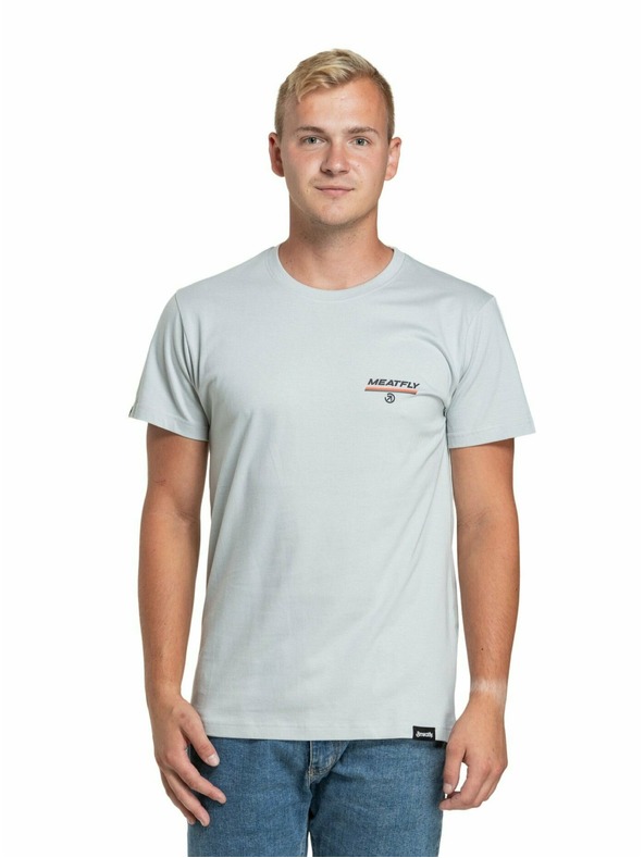 Meatfly Meatfly férfi póló Racing Spirit Stone | Barna | Méret S | 100% pamut