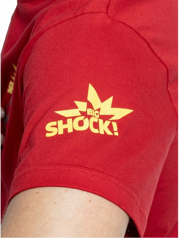 Meatfly Meatfly férfi póló Big Shock Teamup Dark Red | Piros | Méret
