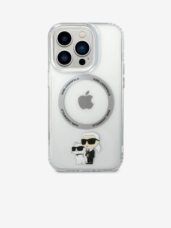 Karl Lagerfeld Karl Lagerfeld IML Karl and Choupette NFT MagSafe Hátlap iPhone 14 Pro Max Transparent