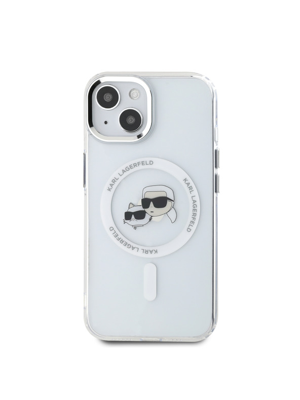 Karl Lagerfeld Karl Lagerfeld IML K&CH Heads Fém Keret MagSafe Hátlap iPhone 14 Transparent