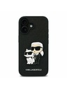 Karl Lagerfeld Karl Lagerfeld PU Saffiano Karl and Choupette Hátlap iPhone 16 Black