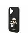 Karl Lagerfeld Karl Lagerfeld PU Saffiano Karl and Choupette Hátlap iPhone 16 Black