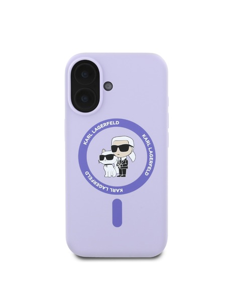 Karl Lagerfeld Karl Lagerfeld Folyékony Szilikon Karl and Choupette MagSafe Hátlap iPhone 16 Purple