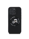 Karl Lagerfeld Karl Lagerfeld Folyékony Szilikon K&CH Heads MagSafe Hátlap iPhone 16 Pro Black