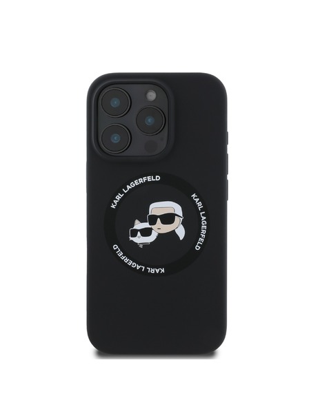 Karl Lagerfeld Karl Lagerfeld Folyékony Szilikon K&CH Heads MagSafe Hátlap iPhone 16 Pro Black