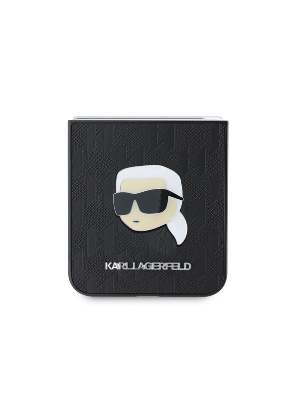 Karl Lagerfeld Karl Lagerfeld PU Saffiano Monogram Karl Head Hátlap Samsung Galaxy Z Flip 6 Black