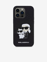 Karl Lagerfeld Karl Lagerfeld PU Saffiano Karl and Choupette NFT Hátlap iPhone 14 Pro Black