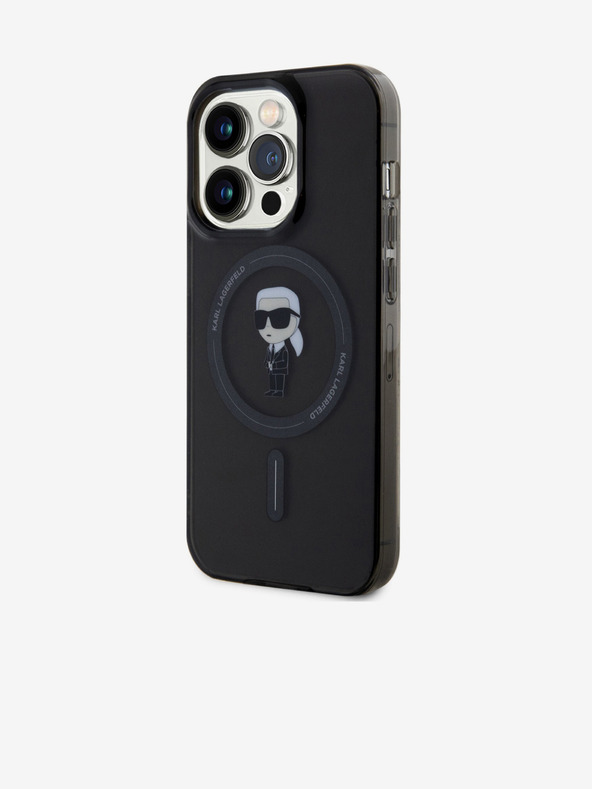 Karl Lagerfeld IML Ikonik MagSafe Hátlap iPhone 15 Pro Black Karl Lagerfeld