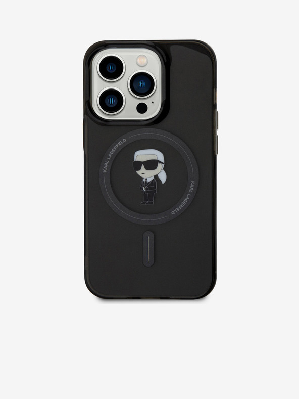 Karl Lagerfeld IML Ikonik MagSafe Hátlap iPhone 15 Pro Black Karl Lagerfeld