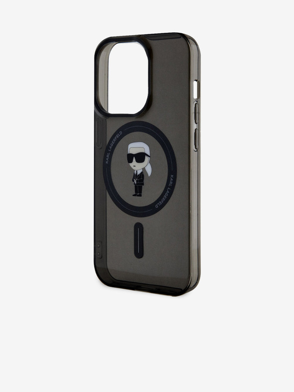 Karl Lagerfeld IML Ikonik MagSafe Hátlap iPhone 15 Pro Black Karl Lagerfeld