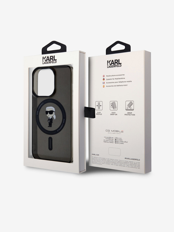 Karl Lagerfeld IML Ikonik MagSafe Hátlap iPhone 15 Pro Black Karl Lagerfeld