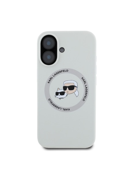 Karl Lagerfeld Karl Lagerfeld Folyékony Szilikon K&CH Heads MagSafe Hátlap iPhone 16 Beige