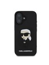 Karl Lagerfeld Karl Lagerfeld 3D Gumi Ikonik Hátlap iPhone 16 Black