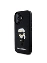 Karl Lagerfeld Karl Lagerfeld 3D Gumi Ikonik Hátlap iPhone 16 Black