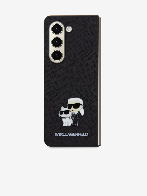 Karl Lagerfeld Karl Lagerfeld PU Saffiano Karl and Choupette NFT Hátlap Samsung Galaxy Z Fold 5 Black