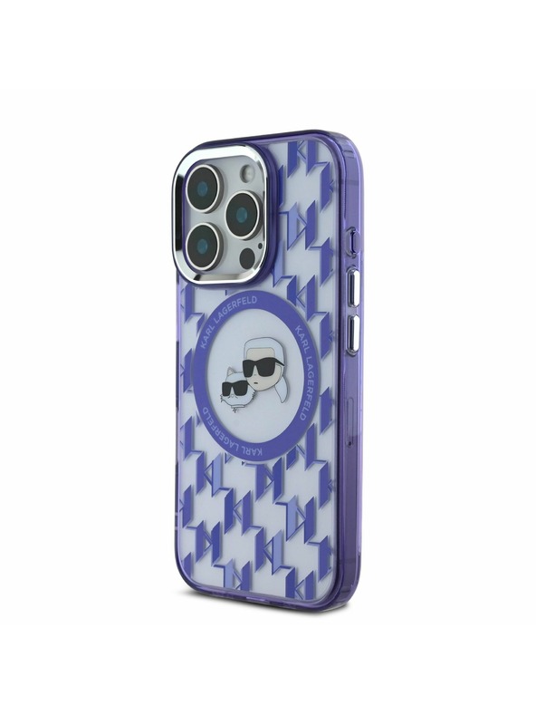 Karl Lagerfeld Karl Lagerfeld IML Monogram K&CH Heads MagSafe Hátlap iPhone 16 Pro Purple
