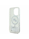 Karl Lagerfeld Karl Lagerfeld Folyékony Csillogó Karl és Choupette Fejek MagSafe Hátlap iPhone 16 Pro Max Átlátszó