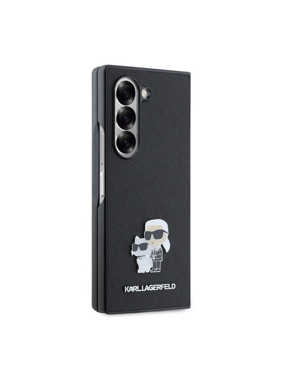 Karl Lagerfeld Karl Lagerfeld PU Saffiano Karl és Choupette Hátlap Samsung Galaxy Z Fold 6 Fekete