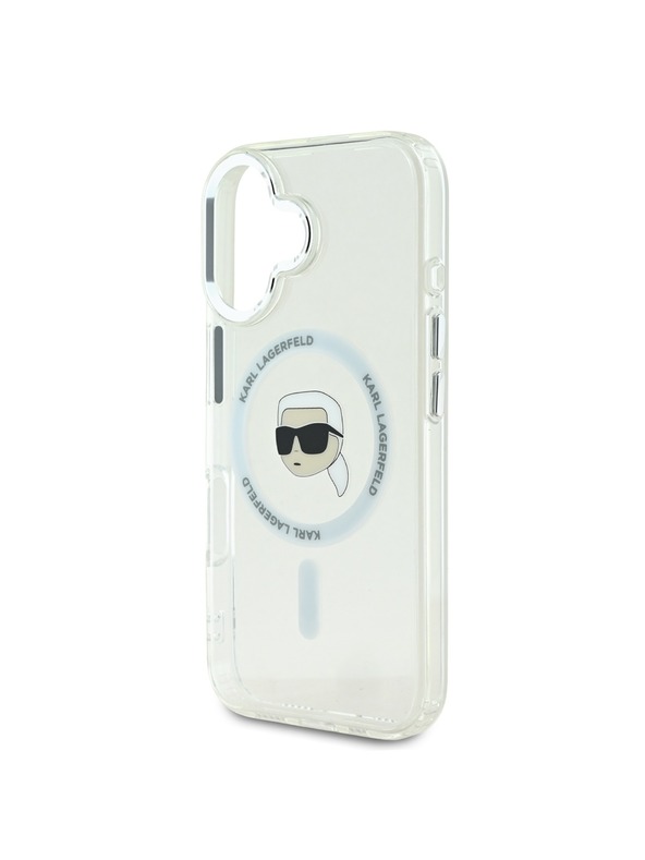 Karl Lagerfeld Karl Lagerfeld IML Karl Fej Fém Keret MagSafe Hátlap iPhone 16 Átlátszó