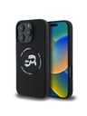 Karl Lagerfeld Karl Lagerfeld Folyékony Szilikon K&CH Fejek MagSafe Hátlap iPhone 16 Pro Max Fekete