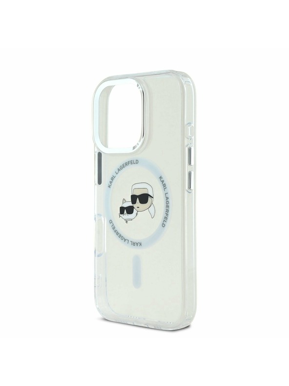 Karl Lagerfeld Karl Lagerfeld IML K&CH Fejek Fém Keret MagSafe Hátlap iPhone 16 Pro Átlátszó