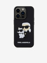 Karl Lagerfeld Karl Lagerfeld 3D Gumi Karl és Choupette Hátlap iPhone 13 Pro Fekete