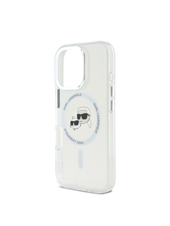 Karl Lagerfeld Karl Lagerfeld IML K&CH Fejek Fém Keret MagSafe Hátlap iPhone 16 Pro Max Átlátszó