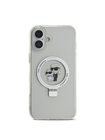 Karl Lagerfeld Karl Lagerfeld Gyűrűs Állvány Karl és Choupette MagSafe Hátlap iPhone 16 Plus Fehér