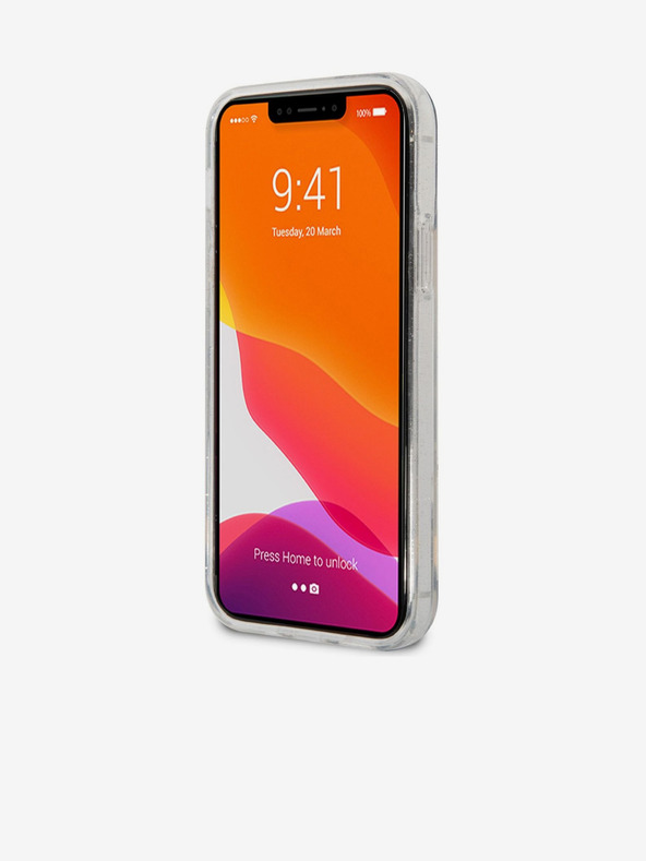 Karl Lagerfeld Karl Lagerfeld IML Csillogó Karl és Choupette NFT Hátlap iPhone 12/12 Pro Átlátszó