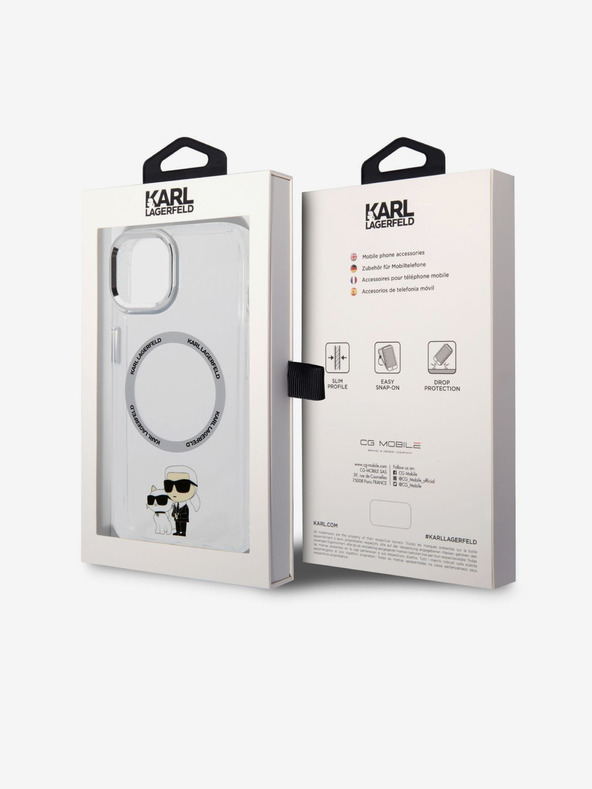 Karl Lagerfeld Karl Lagerfeld IML Karl and Choupette NFT MagSafe Hátlap iPhone 14 Átlátszó