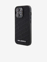 Karl Lagerfeld Karl Lagerfeld PU Steppelt Mintás Hátlap iPhone 15 Pro Fekete
