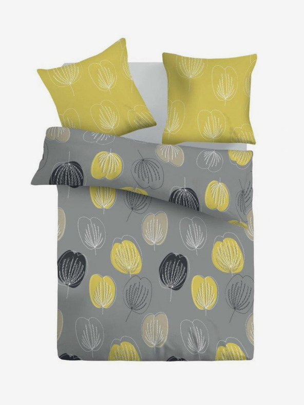 Kvalitex Francia pamut ágynemű DELUX 240x200, 70x90cm GRACE szürke