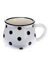 Casa de Engel Kerámia bögre, fehér fekete pöttyös, 75ml, 24/144