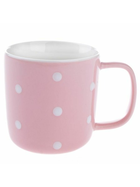 Casa de Engel Porcelán bögre, rózsaszín pöttyös, 370ml, 6/36