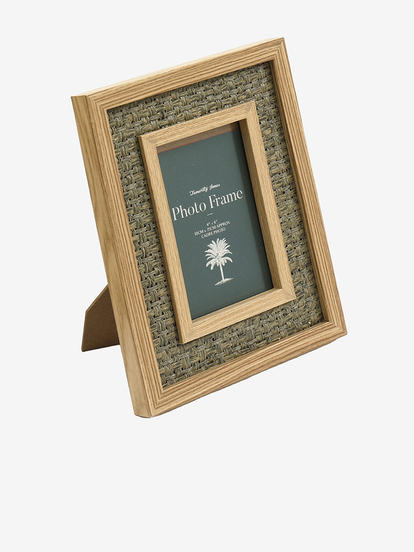 SIFCON Fából készült fotókeret zöld rattan 13x18 SIFCON