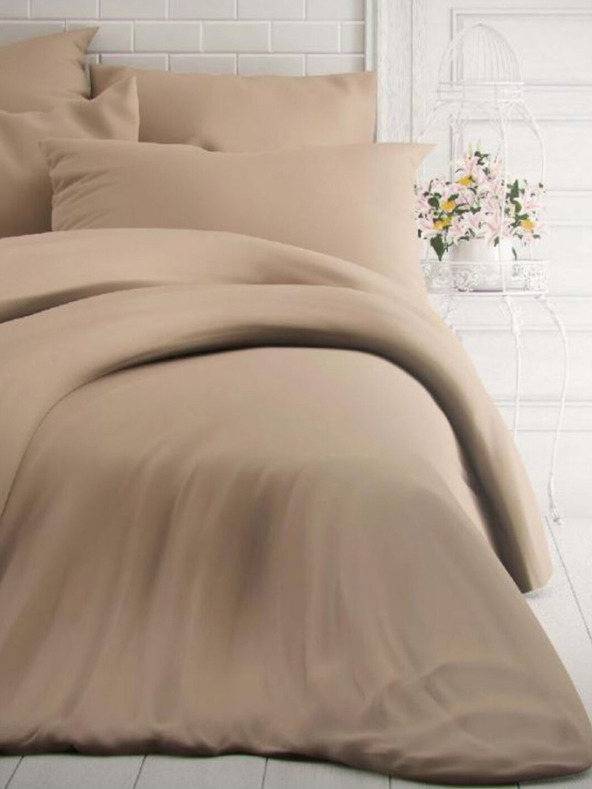 Kvalitex Francia egyszínű pamut ágynemű 240x200, 70x90cm bézs
