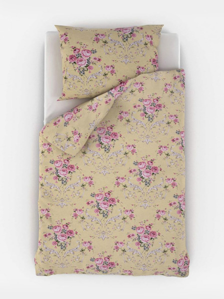 Kvalitex Francia pamut ágynemű PROVENCE COLLECTION 240x200, 70x90cm CLER sárga