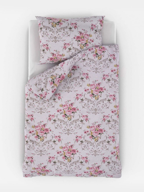 Kvalitex Francia pamut ágynemű PROVENCE COLLECTION 240x200, 70x90cm CLER rózsaszínű